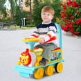 thumbnail image 3 of Gymax Train Électrique 6 V pour Enfants, Jouet de Train Motorisé avec Piste et 6 Roues, Bleu, 3 of 10