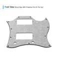 thumbnail image 4 of Yeacher PVC HH Guitar Pickguard Scratch Plate for SG Electric Guitars White Pearl, 4 of 6