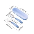 thumbnail image 3 of Uuiauoio Stainless Steel Foldable Travel Utensil Set Portable Spoon Fork and Storage Box Camping Hiking Picnic Office Lunch Compact Reusable Tableware Kit, 3 of 6