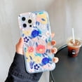 thumbnail image 2 of Compatible with iPhone 7plus/8plus Phone Case Cute Elegant Flower Transparent Phone Case for Women Soft Silicone Shockproof Camera Protection Clear Cover Bumper(Blue), 2 of 6