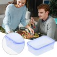thumbnail image 4 of Oleegame 1PC Produce Storage Meals Divided Rectangular Food Storage Container 27 Ounce Clear, 4 of 6