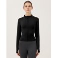thumbnail image 2 of XINQIHANG Veste de Course Légère et Extensible pour Femmes à Fermeture Éclair Complète pour l'Entraînement, avec Trous pour les Pouces, 2 of 6