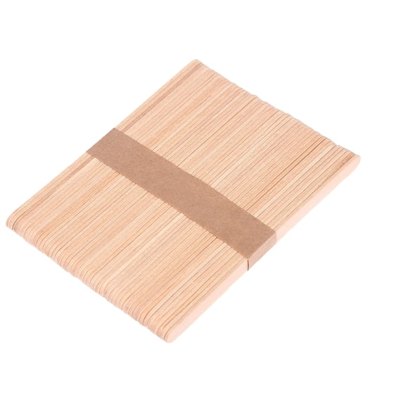 Mikilon Bâtonnet de Crème Glacée en Bois de Couleur Primaire Bricolage Peut Être Fabriqué Créativement à la Main