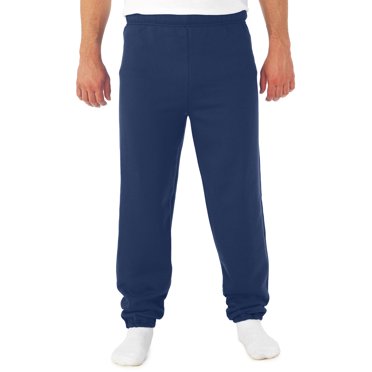 Jerzees Pantalon de Survêtement pour Hommes NuBlend à Bas Élastique, 2X, J Bleu Marine