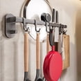 thumbnail image 1 of Amzcrzy Hook Rack Kitchen Hook Rack No Hole Hanging Rod Wall Mounted Storage Rack Multifunctional Pot Shovel Spoon Storage Rack （3Ml） Dorm Room Essentials Kitchen Appliances Home and Kitchen, 1 of 7