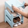 thumbnail image 4 of Amzcrzy Étagère de Rangement pour Chaussures Multicouche Empilable Pliable Étagère à Chaussures Étagère de Rangement pour Chaussures Étagère à Chaussures à Étages Étagère de Rangement Sans Perçage Étagère à Chaussures en Matériau Plastique Respirant Commode, 4 of 6