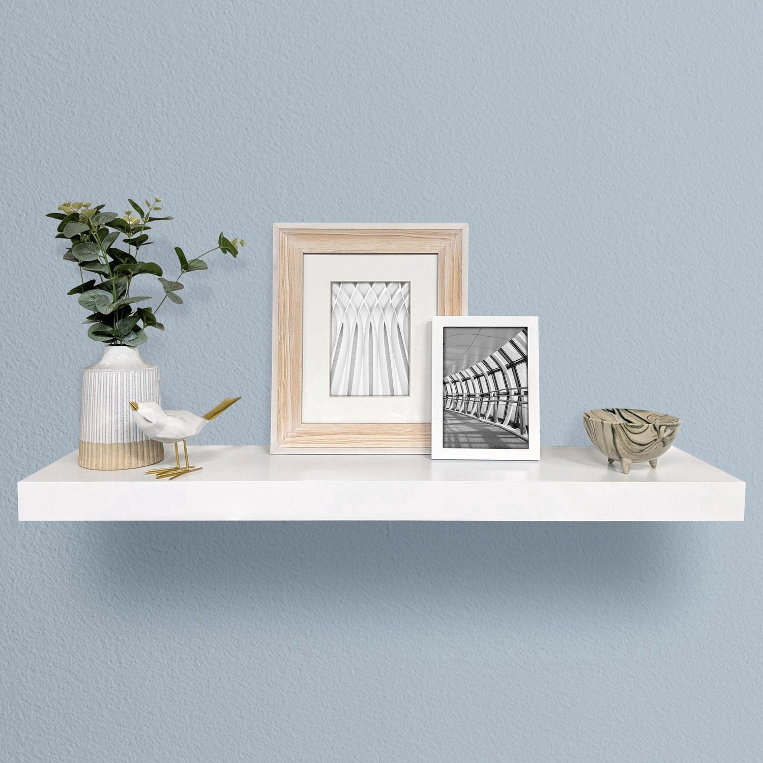Hometrends 18 inch White  Floating Shelves - 2 PC Set