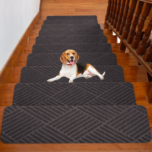 Stair Treads, Non-Slip Stair Mats, Absorbent Carpet Treads, Adhesive-Free Design, Washable Staircase Covering, Enhanced Home Safety, Quiet Step Solution