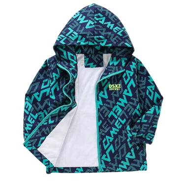 MIASHUI Coupe-Vent Léger pour Garçons pour les Aventures en Plein Air - Manteau Respirant et Stylé avec Poches Zippées pour le Printemps et l'Automne Vert, 5-6 Ans