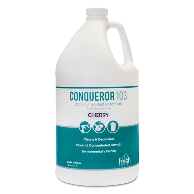 Fresh Products 1WBCHCT Conqueror 103 Concentré Anti-Odeurs, Cerise, Bouteille de 1 gal, 4/Carton