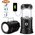 thumbnail image 1 of Ultra Bright Camping Lantern with Rechargeable Batteries, Water Resistant Portable LED Solar Collapsible Camping Lantern Flashlights Torch for Outdoor (2 Pack), 1 of 9