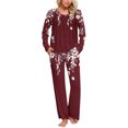 thumbnail image 2 of Rbaofujie Robes pour Femmes Ensemble de Pyjama Décontracté à Imprimé Dégradé Haut et Pantalon Pyjamas pour Femmes, 2 of 6