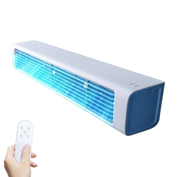 Kadlawus Wall Mounted Fan for Bedroom, Bladeless Air Circulator, Silent Motor Cooling Fan, Battery Operated Fan for Dormitory, Bathroom, Desktop