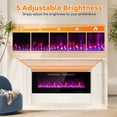 thumbnail image 4 of Costway 50 Inches Ultra-Thin Electric Fireplace Wall-Mounted & Recessed Fireplace Heater, 4 of 10