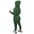 thumbnail image 4 of MAWCLOS Ensemble de Survêtement Deux Pièces pour Femmes Ensemble de Jogging à Manches Longues à Capuche Vert 3TG, 4 of 4