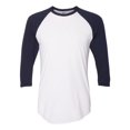 thumbnail image 1 of 5050 Raglan T-Shirt à Manches Trois-Quarts, M, Blancnavy, 1 of 2