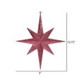 thumbnail image 2 of Vickerman M167570 15.75 in. Fuchsia Glitter Bethlehem Star Ornament, 2 of 2