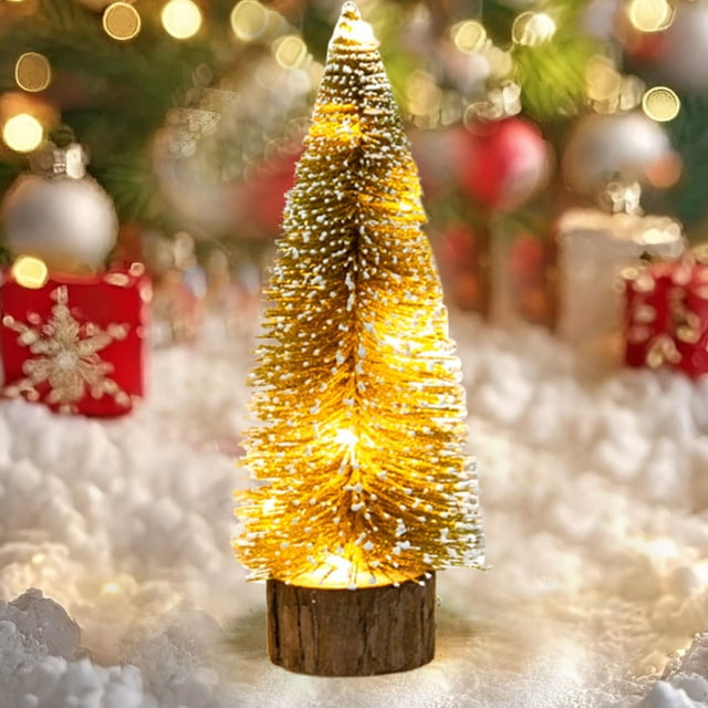 Mini Christmas Tree with LED Lights - Small Illuminated Desktop ...
