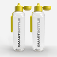 thumbnail image 1 of Smartbottle Sports Large Reusable Water Bottle, Yellow, 1000ml / 1L, 2-Pack, 1 of 9