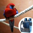 thumbnail image 3 of lionlar Bird Backpack Pet Backpack Non-Slip Floor Cushion Travel Parrot Cage Light Clear Blue, 3 of 8