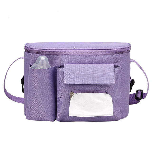 Baby Stroller Organizer Stroller Organizer, Stroller Accessory Bag, Multiple Zippered Pockets for Bottles, Diapers, Phone, Toys, Baby Products, Fits All Strollers, Easy to Install