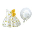 thumbnail image 1 of Robes pour Bébé Sans Manches, Robes Tutu, Robes d'Été pour Filles avec Chapeaux, 2 Pcs, Robe de Printemps pour Bébé Fille 6-12 Mois, 1 of 4