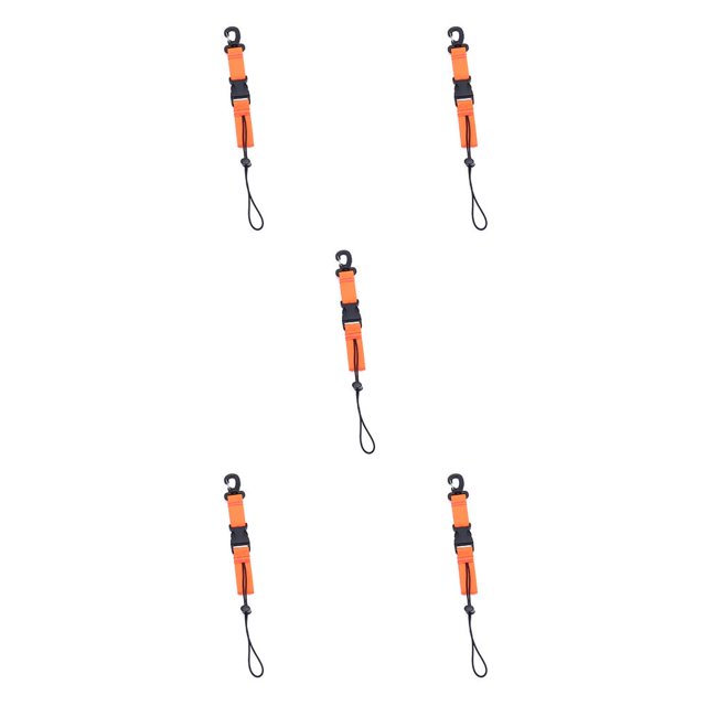 QualitChoice Quick Release Diving Lanyards Camera Torch Holder Strap Underwater Flashlight Snorkeling Belt Snorkeling Webbing Orange 5Set