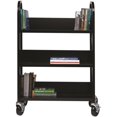 thumbnail image 3 of Pemberly Row Single-sided Mobile Book Cart Black, 3 of 4
