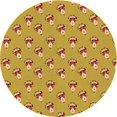 thumbnail image 1 of Ahgly Tapis Rond Lavable en Machine Intérieur Transitionnel Jaune Safran, 3 Pieds Rond, 1 of 7