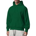 thumbnail image 1 of Innerwin Sweatshirts Drawstring Men's Hoodies Fall Solid Color Thick Hooded Sweatshirt Blackish Green M, 1 of 3