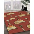 thumbnail image 3 of Ahgly Company Machine Washable Indoor Round Transitional Orange Area Rugs, 5' Round, 3 of 7