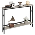 thumbnail image 1 of Narrow Console Table, 2-Tier Couch Table Behind Sofa, Small Entryway Table with Storage Display Shelves, for Hallway, Foyer, Living Room, Bedroom, 1 of 8