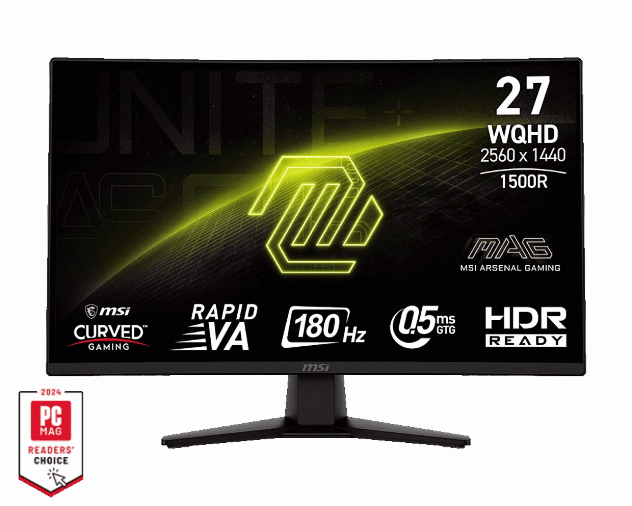 MSI 27" 2560 x 1440 (QHD) 180Hz 0.5ms (GTG) Moniteur de Jeu Courbé 1500R avec Inclinaison Ajustable (MAG 274CQF)