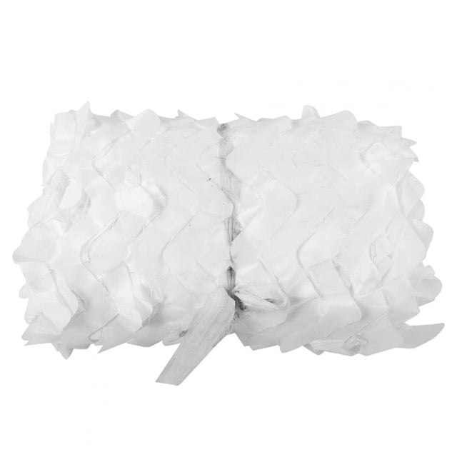 Sonew Military Camouflage Netting in white, made from lightweight and waterproof Oxford cloth. Designed for military, photography, and outdoor use, it provides excellent concealment and sunshade. The netting is customizable in size and suitable for tree houses, home decor, and gardening. Dimensions: 3x4 m (9.8x13.1 ft) or 2x4 m (6.5x13.1 ft).