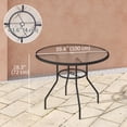 thumbnail image 3 of Outsunny Table à Manger Extérieur Rond de 39,4 Pouces, avec Trou pour Parasol, Noir, 3 of 10