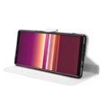 thumbnail image 3 of Pour Sony Xperia 5 Étui en Cuir Motif Diamant Blanc, 3 of 5
