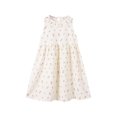 thumbnail image 1 of Shorts pour Filles, Robe à Manches Courtes, Nouvelle Mode Été Manches Courtes Poches à Volants Col Rond Robe Imprimée Débardeur Doux, Robe Bébé Fille, Robe Été Filles, 1 of 6