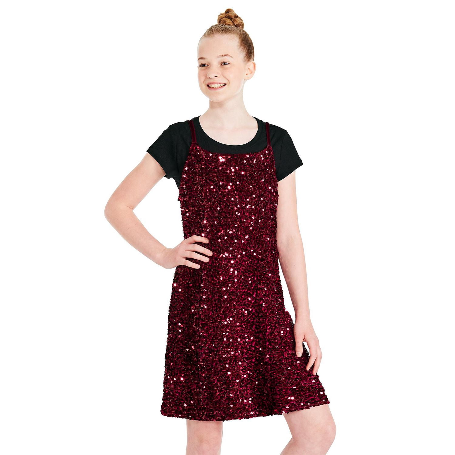 Justice Girls' Two Piece Sequin Dress Set