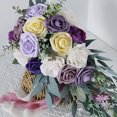thumbnail image 4 of Transemion Eco-friendly Artificial Bridal Bouquet Wide Application Realistic Appearance Vintage wine red 1Set, 4 of 6