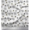 thumbnail image 1 of Soimoi White Cotton Duck Fabric Web & Spider Insects Fabric Prints By Yard 56 Inch Wide, 1 of 3