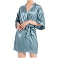 thumbnail image 1 of Mlkoz Womens Summer Clothes, Women's Color Ding Robe Bathrobe Color Light Summer Thin Short Cardigan Robe, Women Gifts, 1 of 4