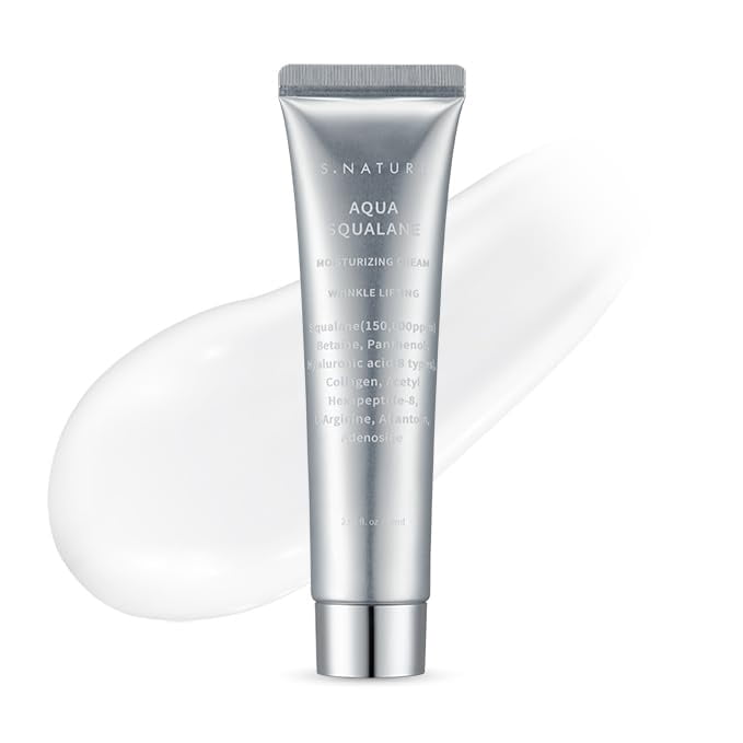 S.NATURE AQUA SQUALANE MOISTURIZING CREAM | Face Moisturizer for Dry and Sensitive Skin, Long-lasting Hydration, Pore Care Cream, Korean Skin Care (2.7 Fl Oz, 80ml)