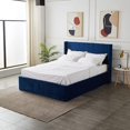 thumbnail image 3 of Velets Oliver Queen Size Lift Up Bed Frame Storage Platform Bed with Wingback Headboard Upholstered Bed Frame, Velvet Fabric with Hydraulic Support Bars, Blue, 3 of 5