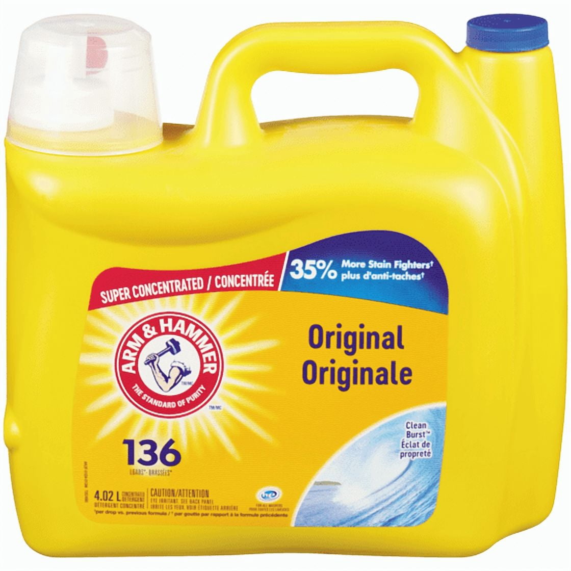 Laundry Detergent Liquid Soap, Clean Burst, 136 Loads