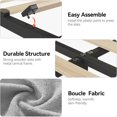 thumbnail image 4 of Bingirl Grey Twin Bed Frame for : Boucle Upholstered Platform with 2 Drawers, Bookcase Headboard, Noise - Free & No Box Spring Needed, Easy Assembly, 4 of 6