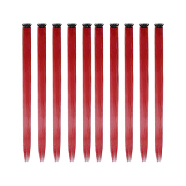 10X Extensions de Perruque Bradem Liquidation, Extensions de Cheveux Colorées, Mèches de Fête Multicolores à Clipser en Cheveux Synthétiques, Extensions et Accessoires pour Cheveux H, Attrape les Cheveux