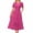 Hot Pink# summer dresses for women, variant on Oksale Eyelet Beach Dresses for Women Summer Vacation Hollow Out Midi Dress with Pockets Loose Short Sleeve Sundresses Trendy Notch Neck Fashion Clothes Yellow L