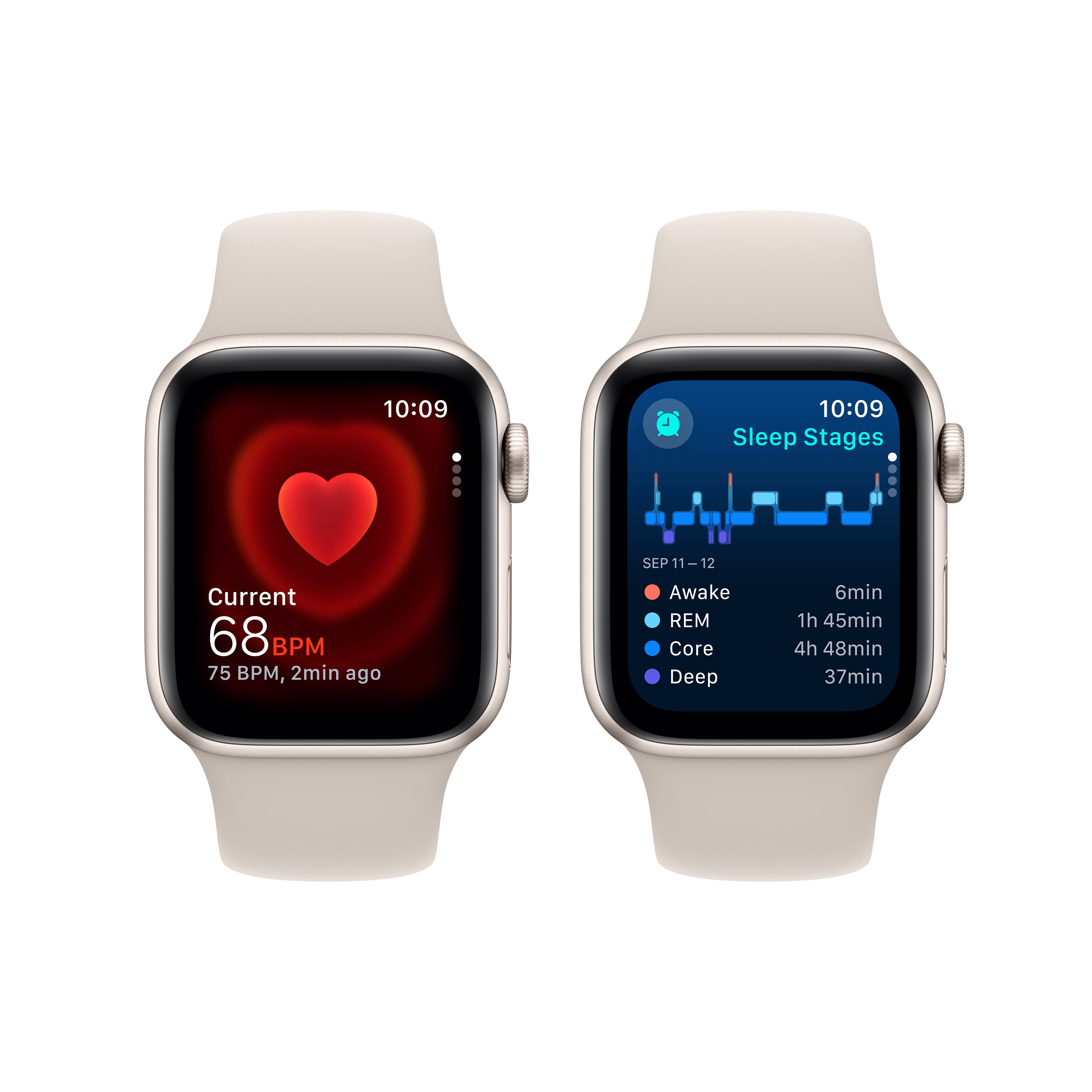 Apple Watch SE2 40mm スターライト アップルウォッチ GPS Apple Watch SE2 40mm GPS - Starlight Aluminum Case with Starlight