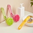 thumbnail image 3 of Hearth & Gear Pet Bath Brush Long Handle Grooming Brush With Shampoo Dispenser | Soft Silicone Cleaning Brush For Cats Dogs Rabbits | Liquid Adding Pet Massage Brush For Bathing Showering Slicker, 3 of 3