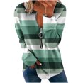 thumbnail image 2 of 2023 Chandail de Mode pour Femmes Rabais de 50 % Liquidation Hauts pour Femmes Automne Manches Longues Chandail Ample Chemise Chic Décontractée Chandails à Rayures à Col Rond pour Dames, 2 of 5